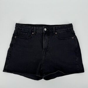 Old Navy High Rise OG Straight Black Denim Shorts Women's Size 10 Casual Summer